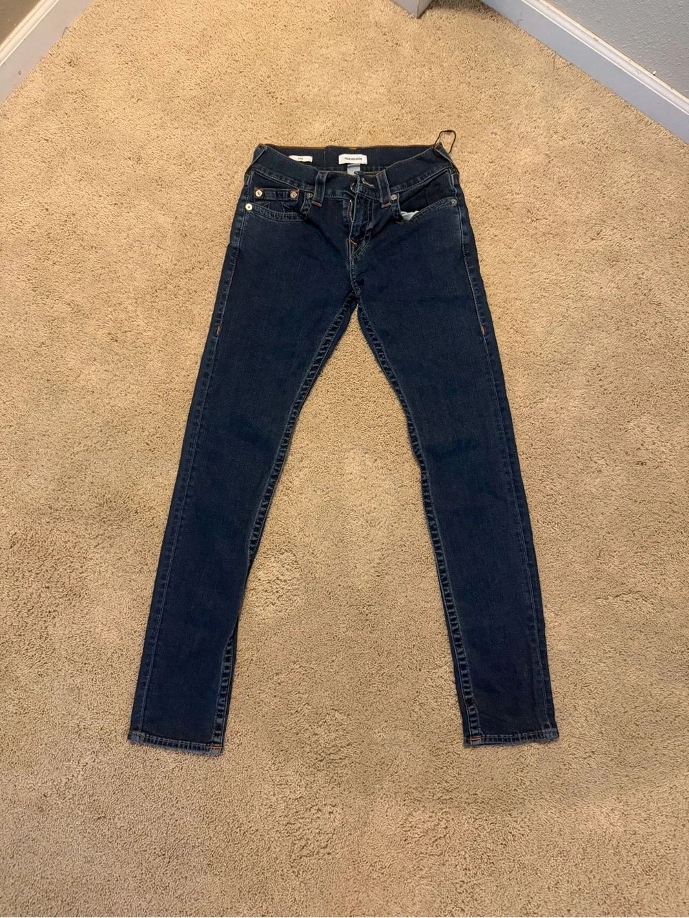 True Religion Men’s Dark Wash Skinny Jeans